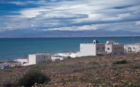Playas y pueblo de las Salinas de Cabo de Gata. Almería
